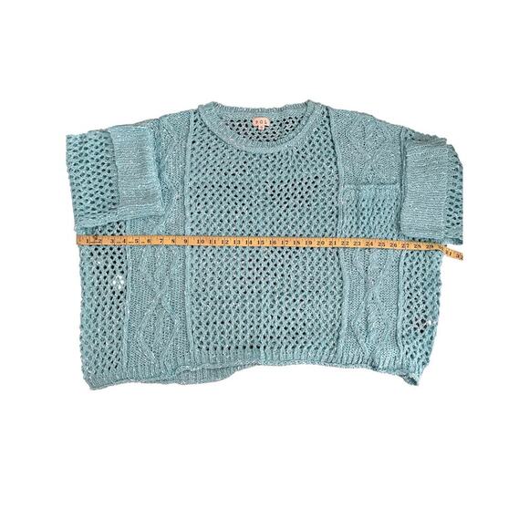POL Oversized Teal Sweater- NWOT, Size Small - Picture 6 of 8
